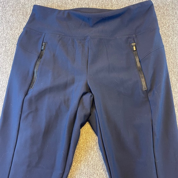 Athleta Women's Medium Pants Navy Blue Zipper Pockets High Waist Athletic - Picture 1 of 11